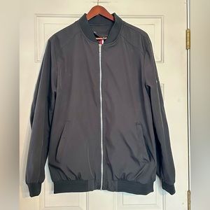 Vintage VOGUE FS Bomber Jacket Black Mens XL, Light Coat, Lined, Classic‎ Look.
